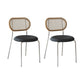 Contemporary Dining Chair Armless Chair with Metal Legs for Home