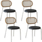 Contemporary Dining Chair Armless Chair with Metal Legs for Home
