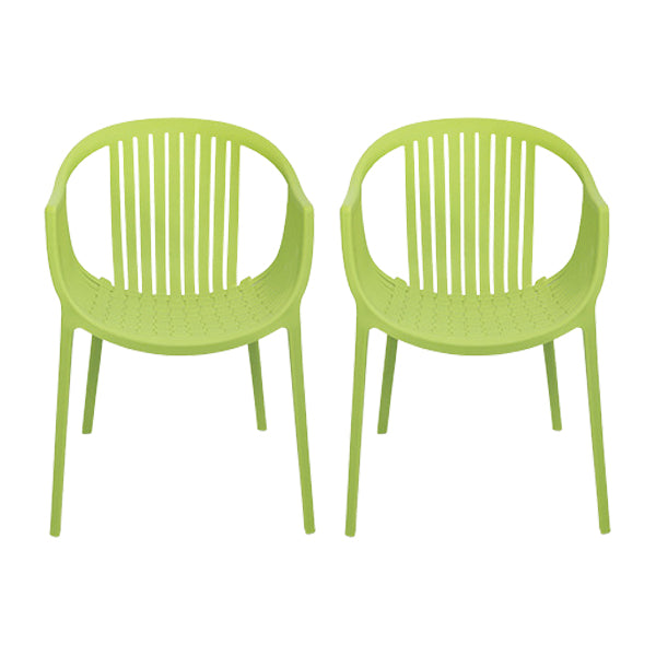 Chaise d'arme à chaises de salle à manger contemporaine avec des jambes en plastique pour la maison