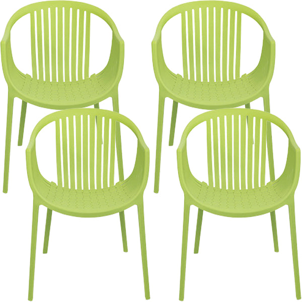 Chaise d'arme à chaises de salle à manger contemporaine avec des jambes en plastique pour la maison