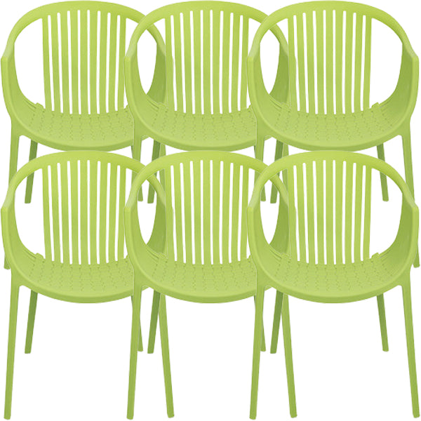 Chaise d'arme à chaises de salle à manger contemporaine avec des jambes en plastique pour la maison