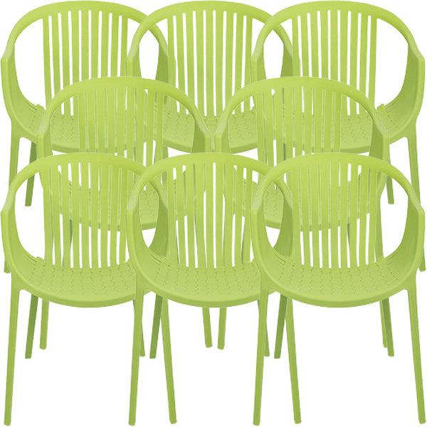 Chaise d'arme à chaises de salle à manger contemporaine avec des jambes en plastique pour la maison