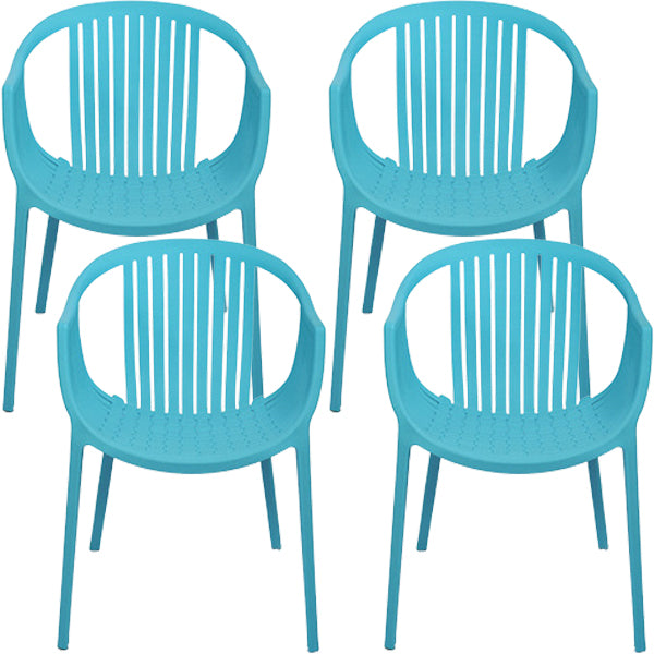 Chaise d'arme à chaises de salle à manger contemporaine avec des jambes en plastique pour la maison