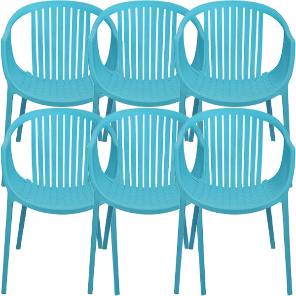 Chaise d'arme à chaises de salle à manger contemporaine avec des jambes en plastique pour la maison