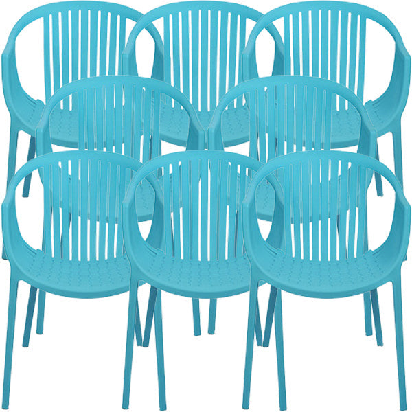 Chaise d'arme à chaises de salle à manger contemporaine avec des jambes en plastique pour la maison