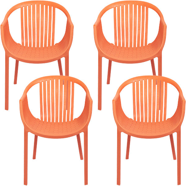 Chaise d'arme à chaises de salle à manger contemporaine avec des jambes en plastique pour la maison