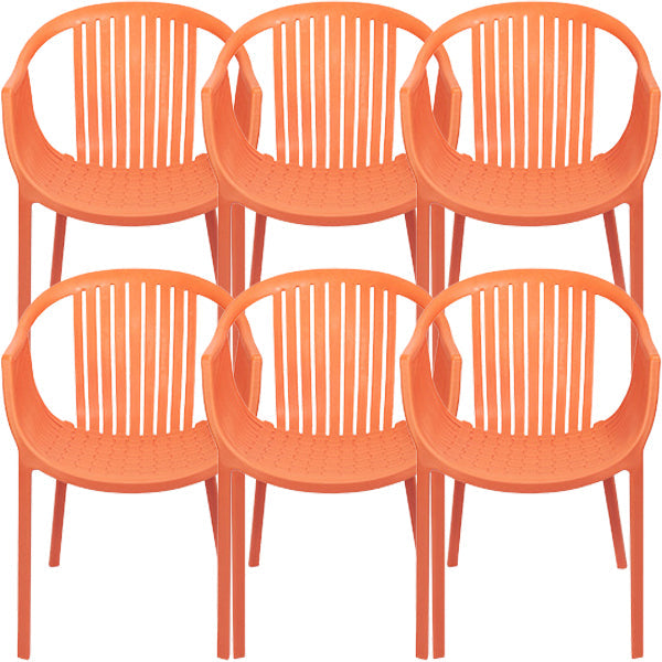 Chaise d'arme à chaises de salle à manger contemporaine avec des jambes en plastique pour la maison