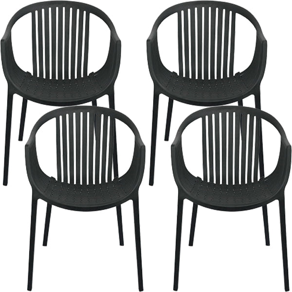 Chaise d'arme à chaises de salle à manger contemporaine avec des jambes en plastique pour la maison