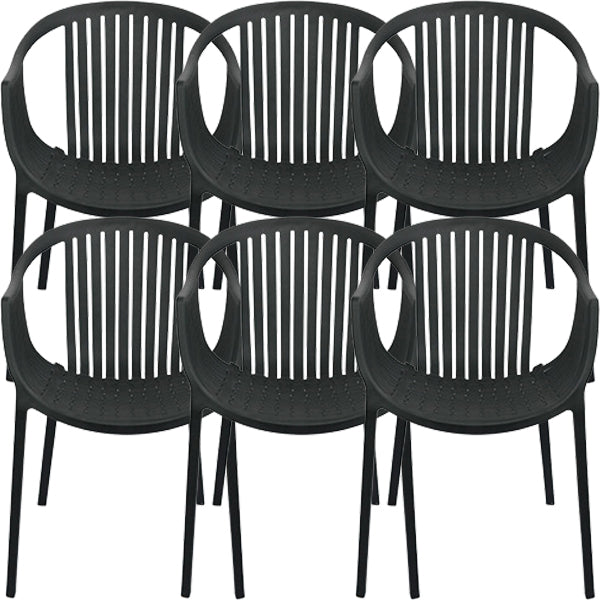 Chaise d'arme à chaises de salle à manger contemporaine avec des jambes en plastique pour la maison