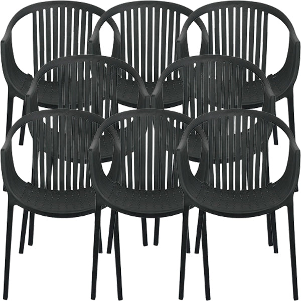 Chaise d'arme à chaises de salle à manger contemporaine avec des jambes en plastique pour la maison