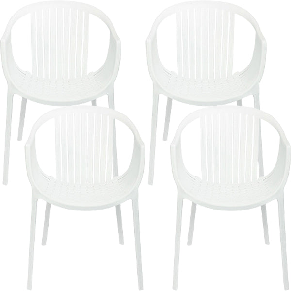 Chaise d'arme à chaises de salle à manger contemporaine avec des jambes en plastique pour la maison