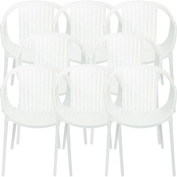 Chaise d'arme à chaises de salle à manger contemporaine avec des jambes en plastique pour la maison