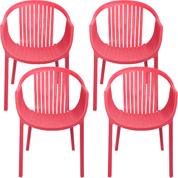 Chaise d'arme à chaises de salle à manger contemporaine avec des jambes en plastique pour la maison