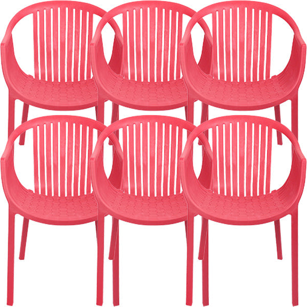 Chaise d'arme à chaises de salle à manger contemporaine avec des jambes en plastique pour la maison