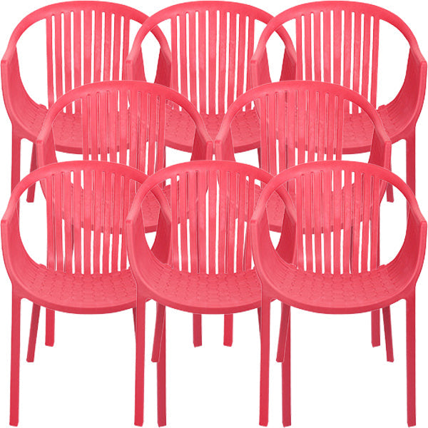 Chaise d'arme à chaises de salle à manger contemporaine avec des jambes en plastique pour la maison