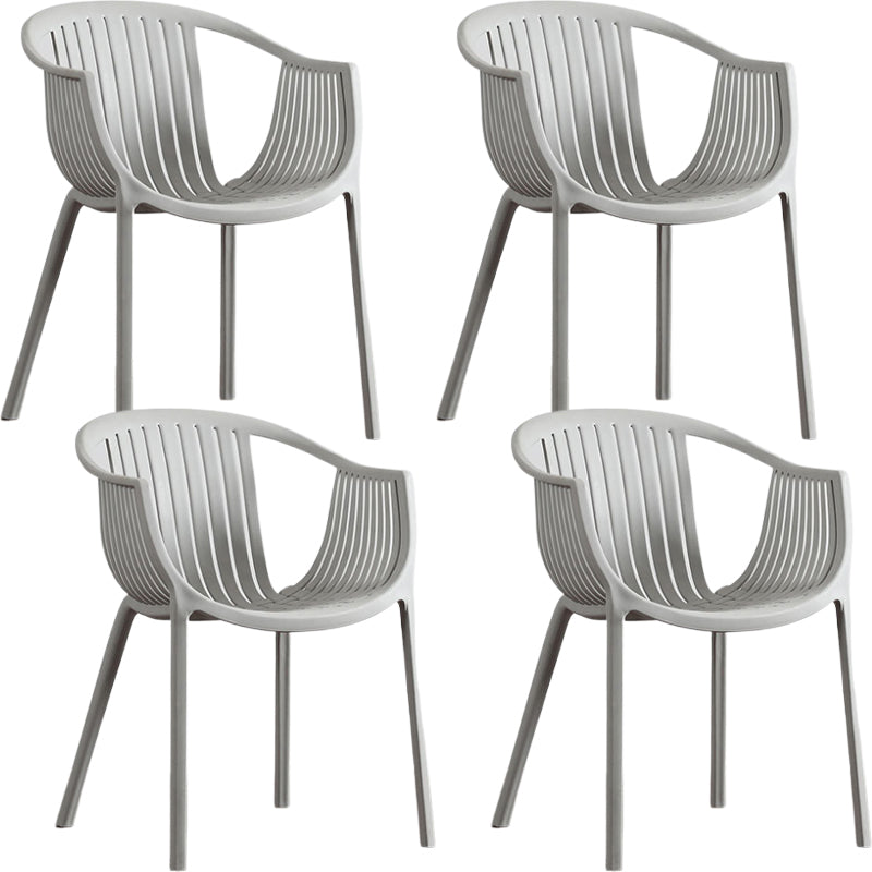 Chaise d'arme à chaises de salle à manger contemporaine avec des jambes en plastique pour la maison