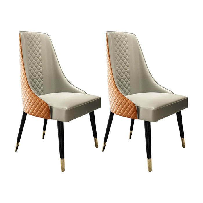Parsons Armless Dining Chairs Glam Side Chair Set for Dining Room
