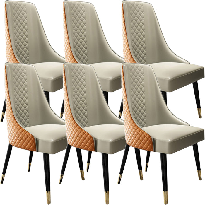 Parsons Armless Dining Chairs Glam Side Chair Set for Dining Room