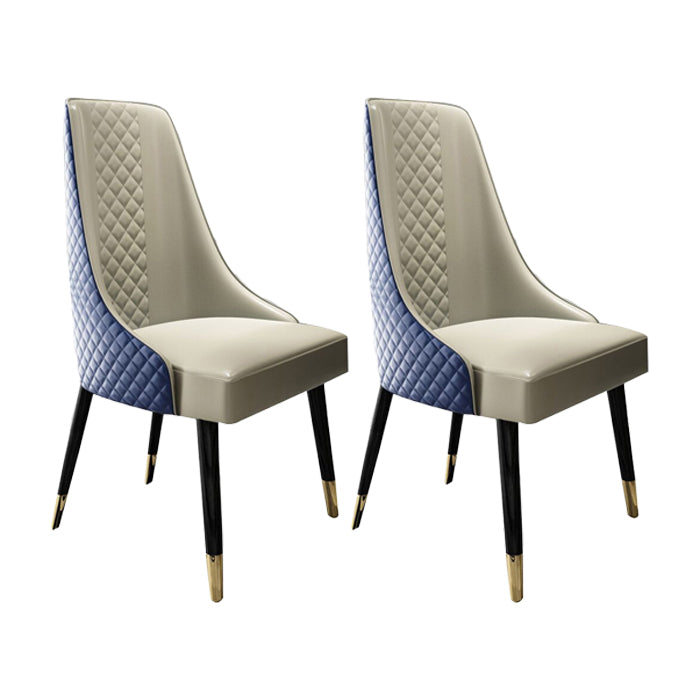 Parsons Armless Dining Chairs Glam Side Chair Set for Dining Room