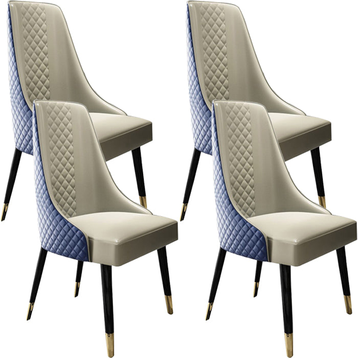Parsons Armless Dining Chairs Glam Side Chair Set for Dining Room