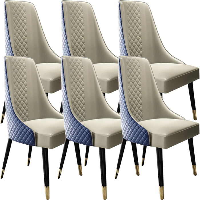 Parsons Armless Dining Chairs Glam Side Chair Set for Dining Room