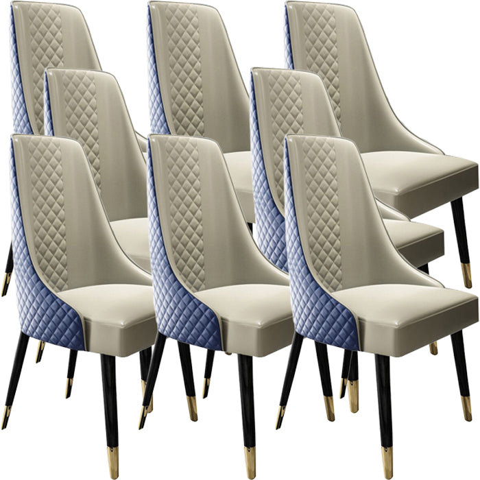 Parsons Armless Dining Chairs Glam Side Chair Set for Dining Room