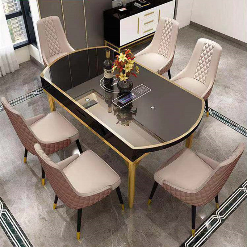 Parsons Armless Dining Chairs Glam Side Chair Set for Dining Room