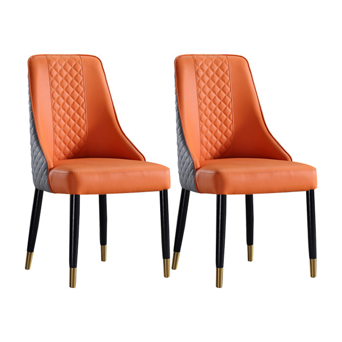 Parsons Armless Dining Chairs Glam Side Chair Set for Dining Room