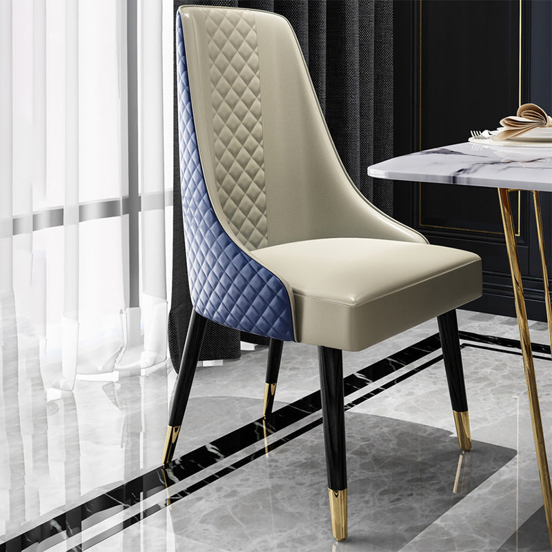 Parsons Armless Dining Chairs Glam Side Chair Set for Dining Room