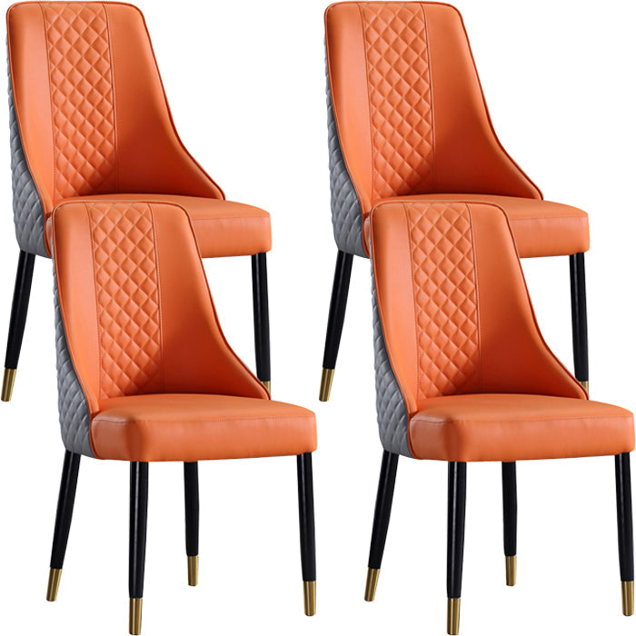 Parsons Armless Dining Chairs Glam Side Chair Set for Dining Room