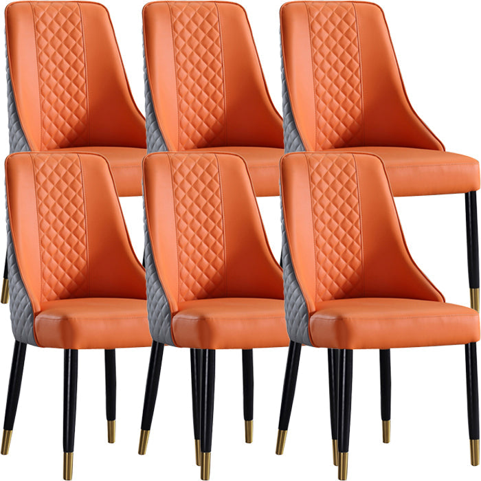 Parsons Armless Dining Chairs Glam Side Chair Set for Dining Room