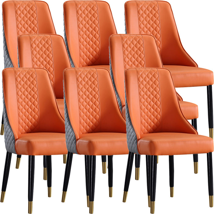 Parsons Armless Dining Chairs Glam Side Chair Set for Dining Room