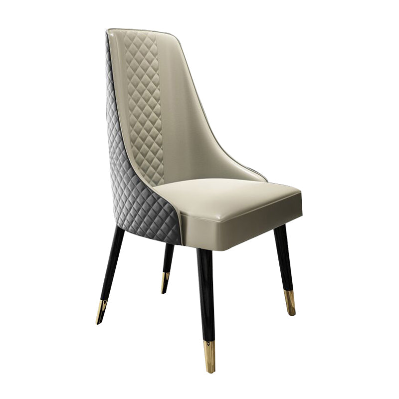 Parsons Armless Dining Chairs Glam Side Chair Set for Dining Room