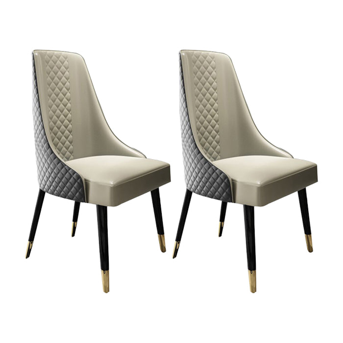 Parsons Armless Dining Chairs Glam Side Chair Set for Dining Room
