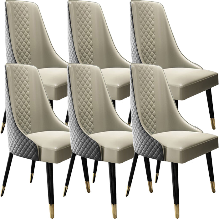 Parsons Armless Dining Chairs Glam Side Chair Set for Dining Room