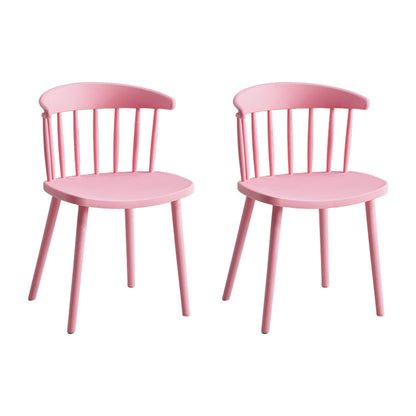 Sillas sin brazo de silla de comedor de estilo contemporáneo con patas de plástico para el hogar