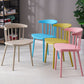 Sillas sin brazo de silla de comedor de estilo contemporáneo con patas de plástico para el hogar