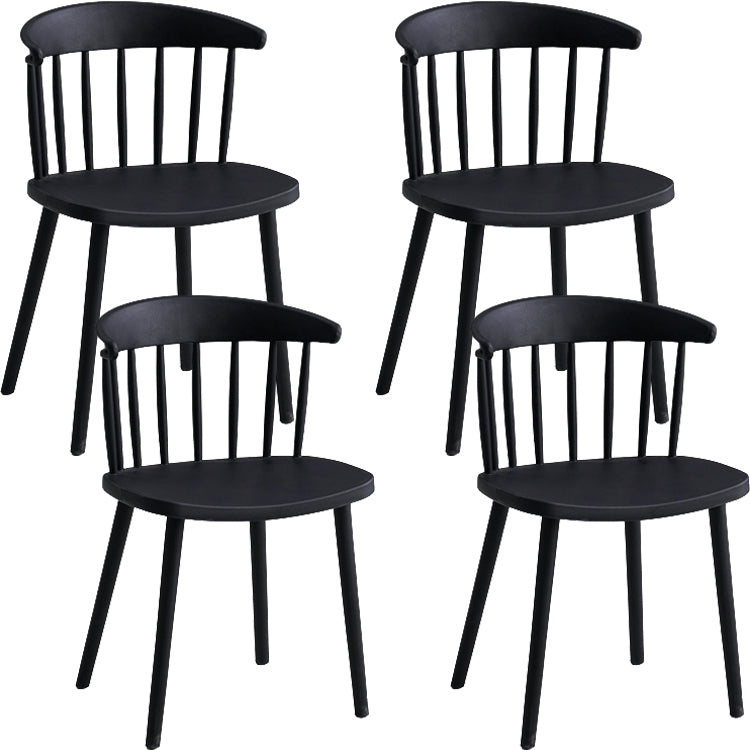 Sillas sin brazo de silla de comedor de estilo contemporáneo con patas de plástico para el hogar