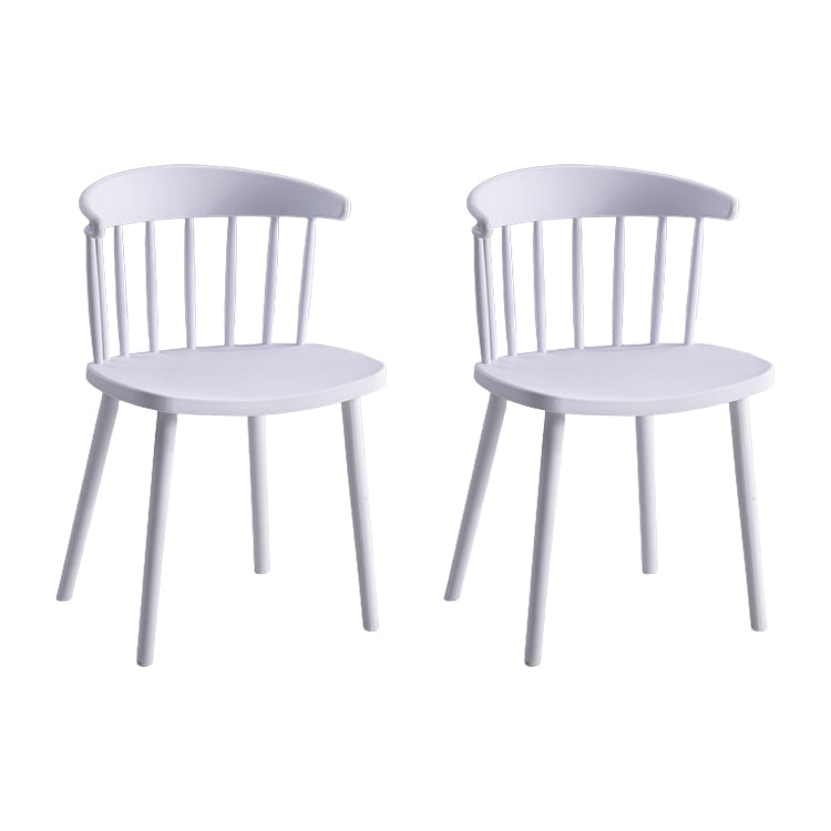 Sillas sin brazo de silla de comedor de estilo contemporáneo con patas de plástico para el hogar