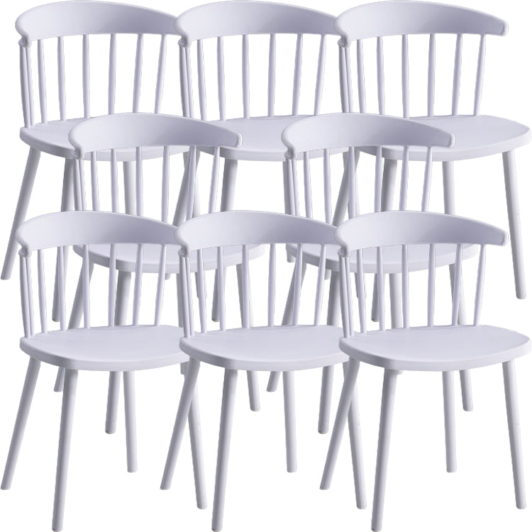 Sillas sin brazo de silla de comedor de estilo contemporáneo con patas de plástico para el hogar