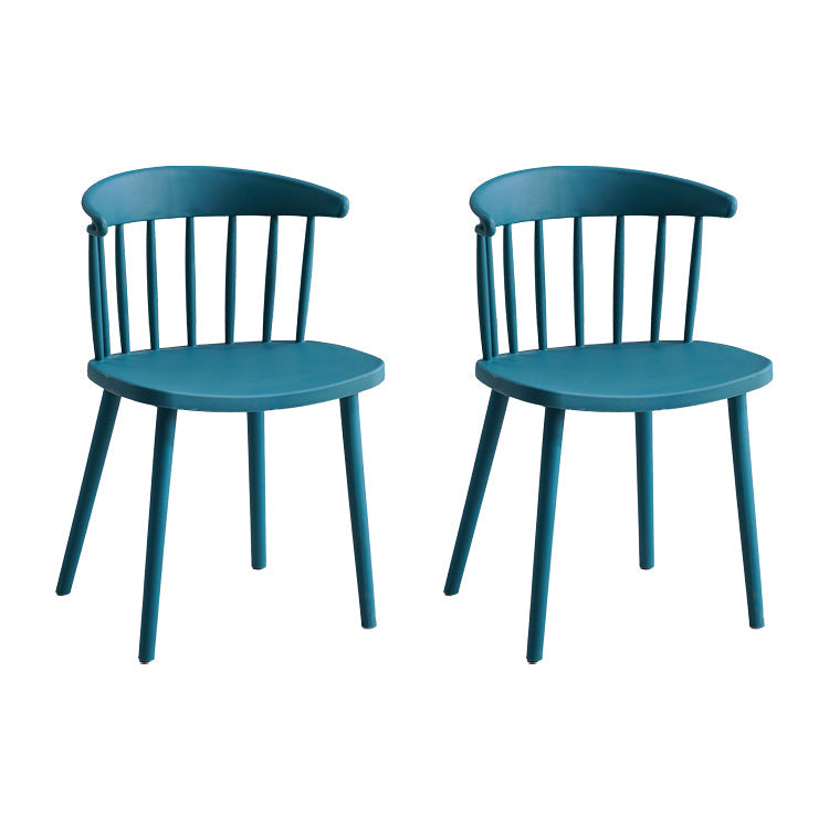 Sillas sin brazo de silla de comedor de estilo contemporáneo con patas de plástico para el hogar