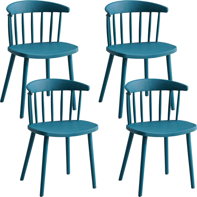 Sillas sin brazo de silla de comedor de estilo contemporáneo con patas de plástico para el hogar