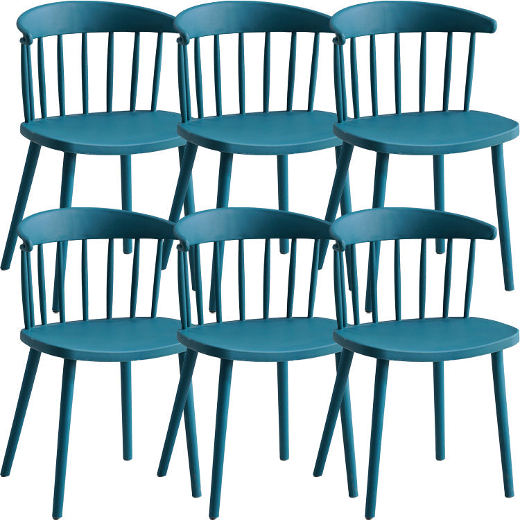 Sillas sin brazo de silla de comedor de estilo contemporáneo con patas de plástico para el hogar