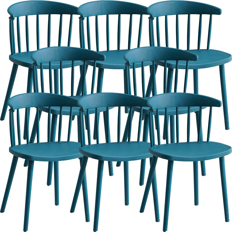 Sillas sin brazo de silla de comedor de estilo contemporáneo con patas de plástico para el hogar