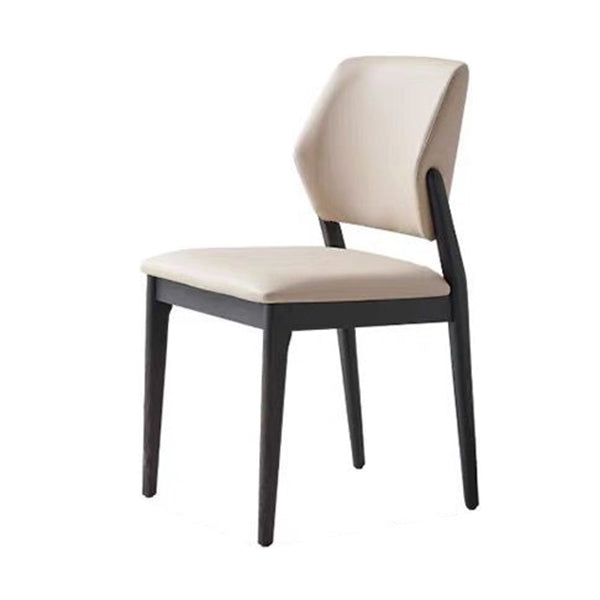 Contemporary Side Dining Chairs Open Back Dining Room Chair for Home Khaki-Black 1 Piece Clearhalo 'Dining Chairs' 'Dining Tables & Seating' 'dining_chair' 'furn' 'furn_dining_chair' 'Furniture' 'Kitchen & Dining Furniture' 5563872