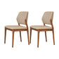 Contemporary Side Dining Chairs Open Back Dining Room Chair for Home Brown-Khaki 2 Piece Set Clearhalo 'Dining Chairs' 'Dining Tables & Seating' 'dining_chair' 'furn' 'furn_dining_chair' 'Furniture' 'Kitchen & Dining Furniture' 5563883