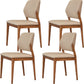 Contemporary Side Dining Chairs Open Back Dining Room Chair for Home Brown-Khaki 4 Piece Set Clearhalo 'Dining Chairs' 'Dining Tables & Seating' 'dining_chair' 'furn' 'furn_dining_chair' 'Furniture' 'Kitchen & Dining Furniture' 5563885