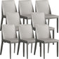 Faux Leather Armless Dining Chairs Contemporary Side Chair Set
