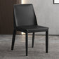 Faux Leather Armless Dining Chairs Contemporary Side Chair Set