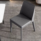 Faux Leather Armless Dining Chairs Contemporary Side Chair Set
